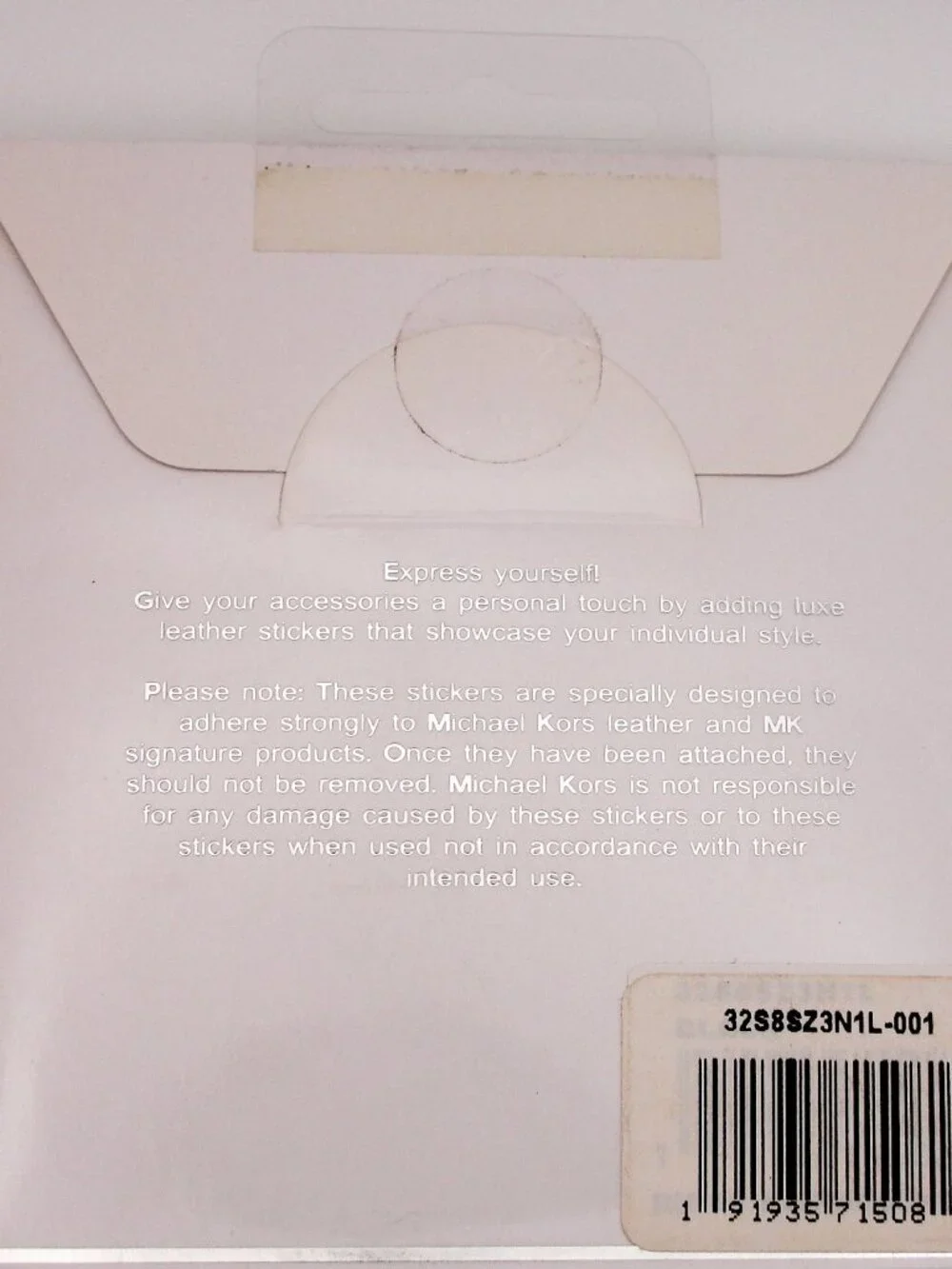 Michael Kors Black Phone Pocket Sticker